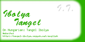 ibolya tangel business card
